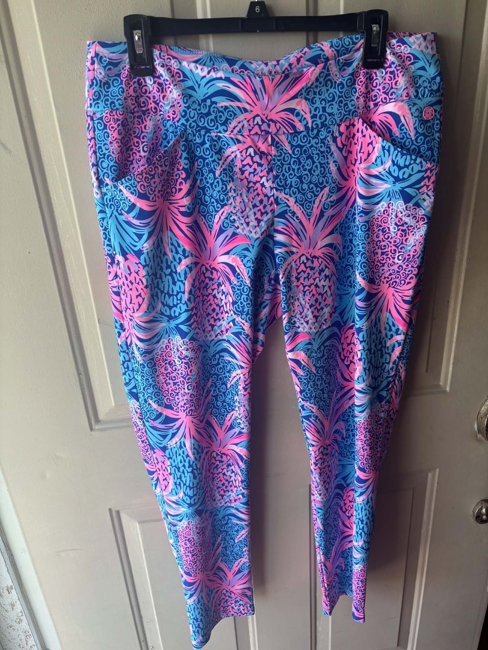 Lilly Pulitzer Tropical Pink & Blue Active Pants Luxletic